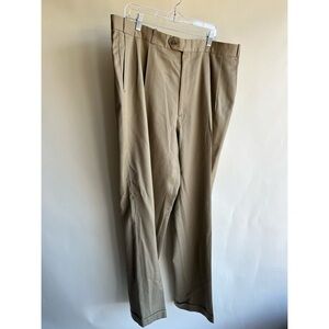 Joseph & Feiss Pleated Khaki Dress Pants Sz 42 100% Wool Khakis Trousers EUC Men